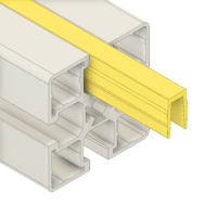 MODULAR SOLUTIONS PVC COVER PROFILE&lt;br&gt;YELLOW, 2M